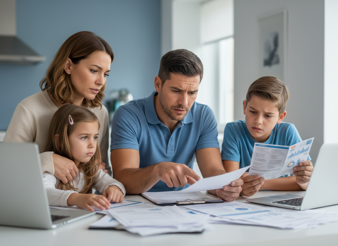 Family Making Decision to Enroll in Health Insurance Jacksonville, NC